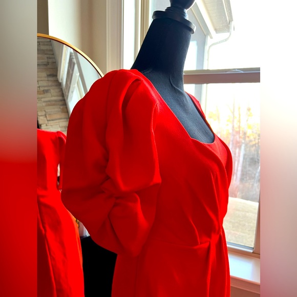 Gabriel Union  NYandC orange wrap dress. Size S with belt - Picture 2 of 6